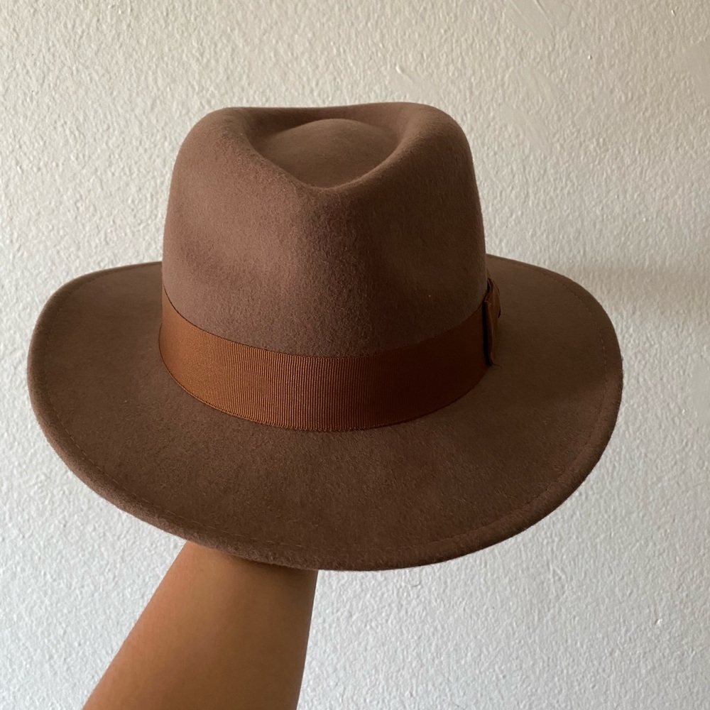 Brown wool hat